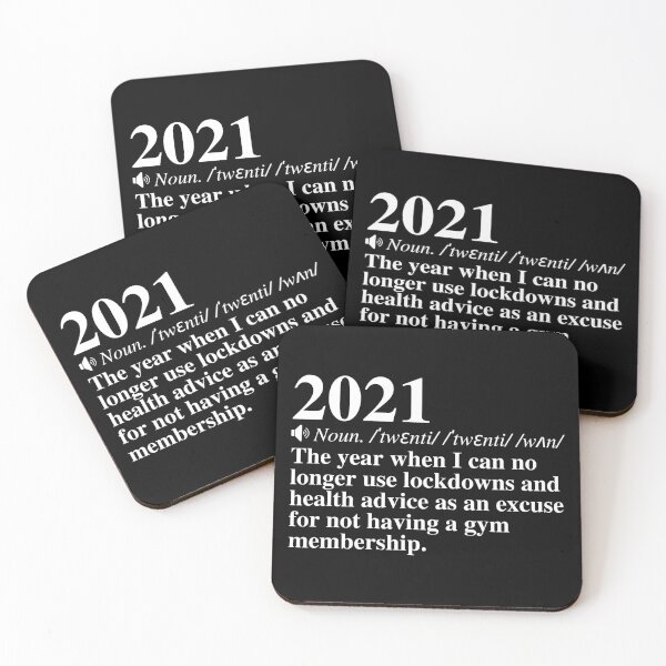 Item preview, 2021: No Excuse Not To Have A Gym Membership. Funny New Years Definition.  designed and sold by mind-illusions.