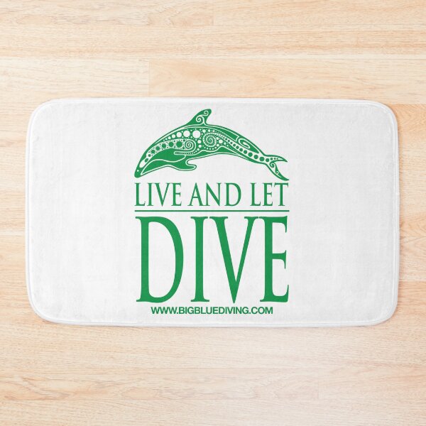 Item preview, Live and Let Dive Logo Green designed and sold by BigBlueDiving.