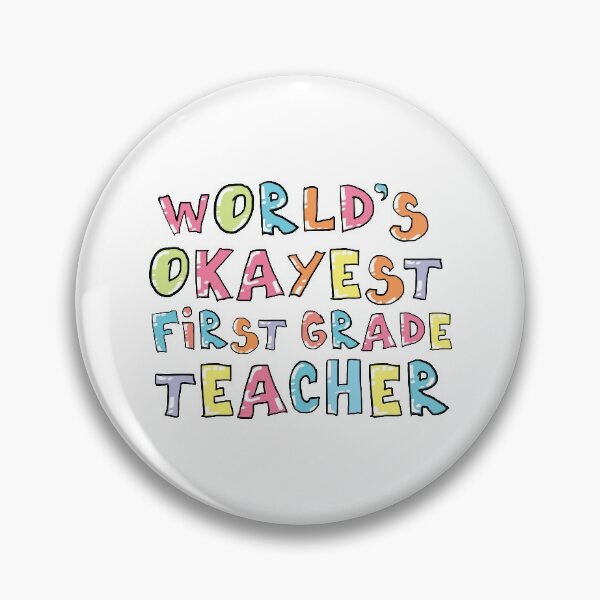 Item preview, World's Okayest First Grade Teacher Gift Idea designed and sold by betternotes.