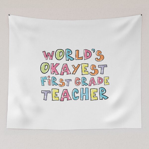 Item preview, World's Okayest First Grade Teacher Gift Idea designed and sold by betternotes.