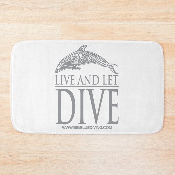 Item preview, Live and Let Dive Logo Grey designed and sold by BigBlueDiving.
