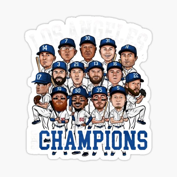 Los Angeles Dodgers World Series Champions Sticker