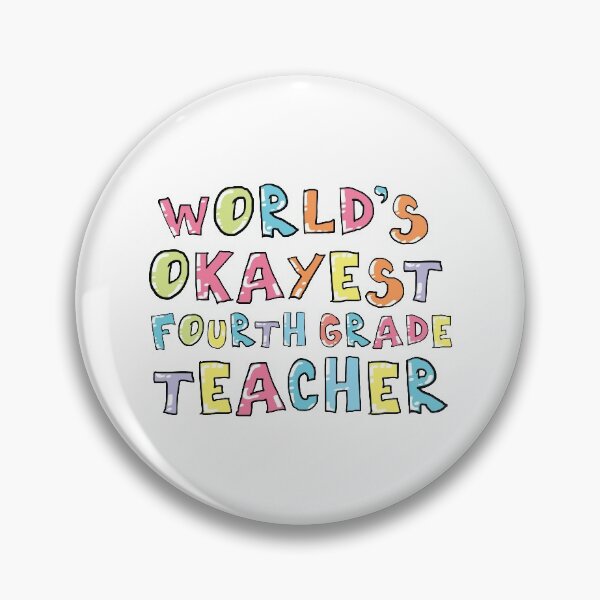 Item preview, World's Okayest Fourth Grade Teacher Gift Idea designed and sold by betternotes.
