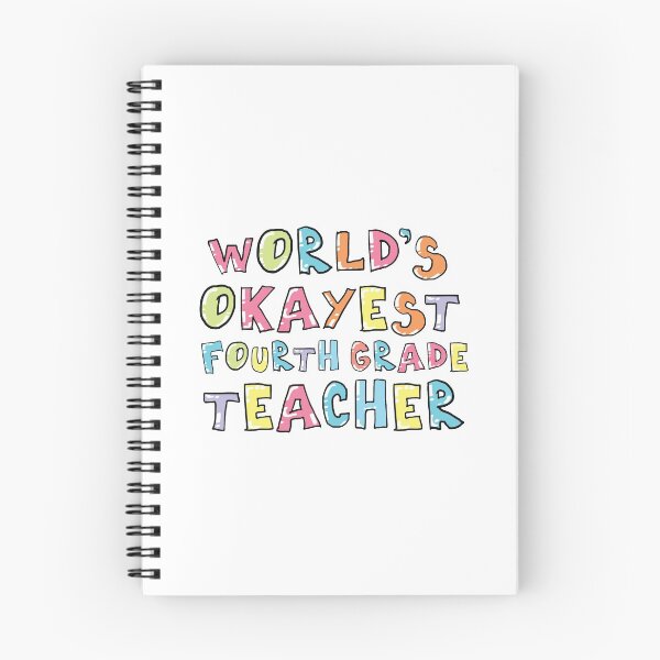 Item preview, World's Okayest Fourth Grade Teacher Gift Idea designed and sold by betternotes.