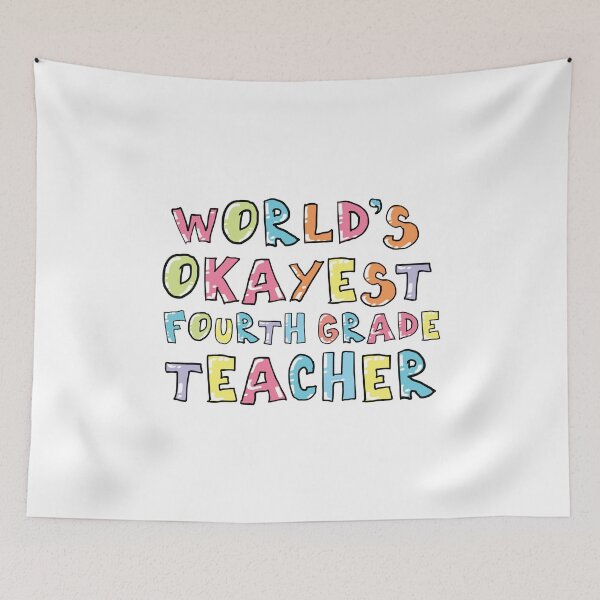 Item preview, World's Okayest Fourth Grade Teacher Gift Idea designed and sold by betternotes.