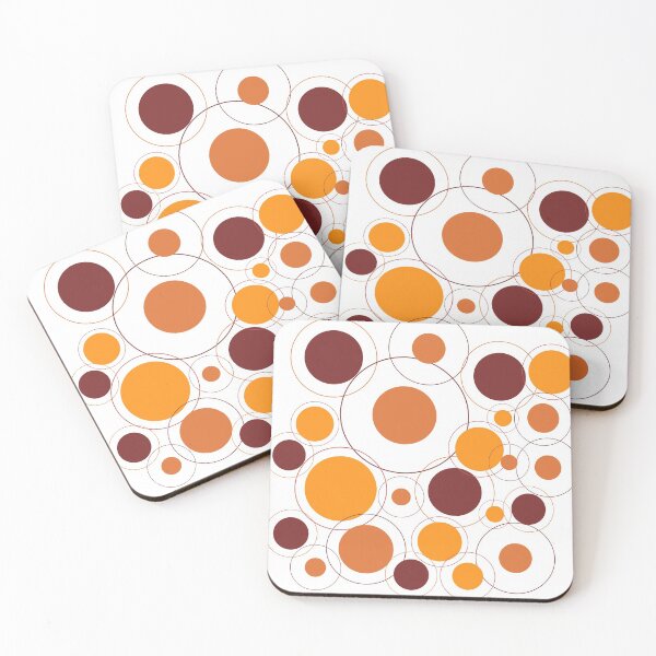 Item preview, Fall and Autumn yellow, burgandy, orange circle pattern, dots designed and sold by JustAMillenial -.