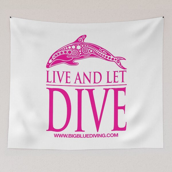 Item preview, Live and Let Dive Logo Pink designed and sold by BigBlueDiving.