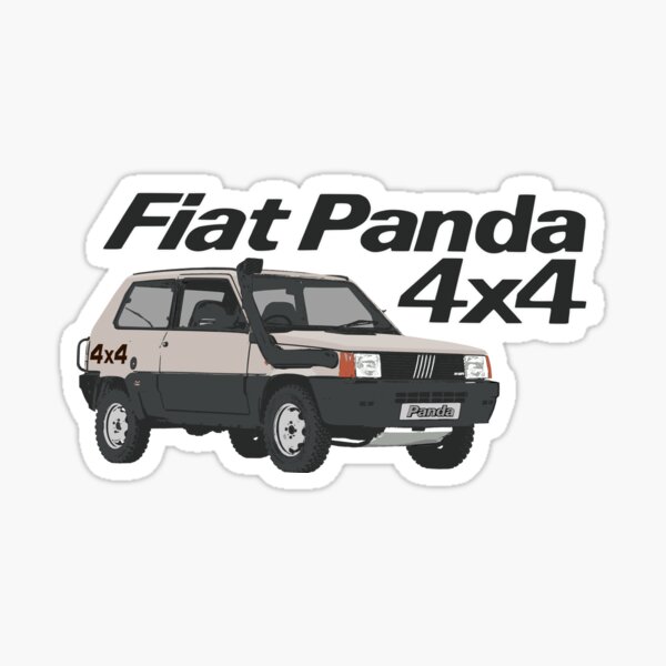 Panda 4x4 (beige) Sticker