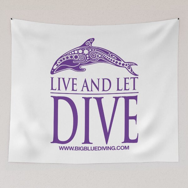 Item preview, Live and Let Dive Logo Purple designed and sold by BigBlueDiving.