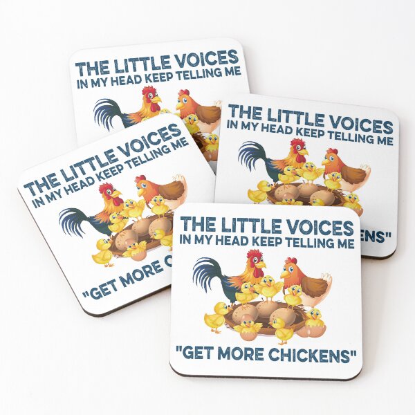 Item preview, The little voices in my head keep telling me Get more chickens  designed and sold by MelendezFoster.