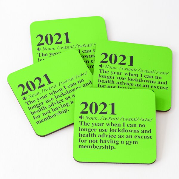 Item preview, 2021: No Excuse Not To Have A Gym Membership. Funny New Years Definition.  designed and sold by mind-illusions.