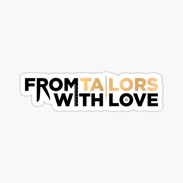 From Tailors With Love Long Logo Sticker