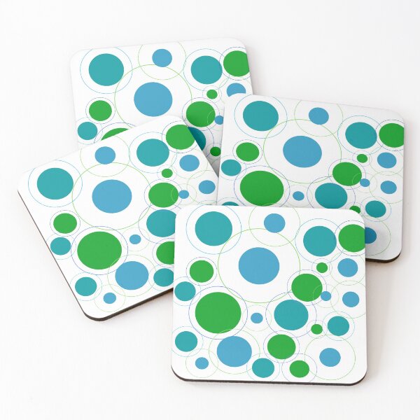 Item preview, Summery, vibrant blue, teal, green circle pattern, dots designed and sold by JustAMillenial -.
