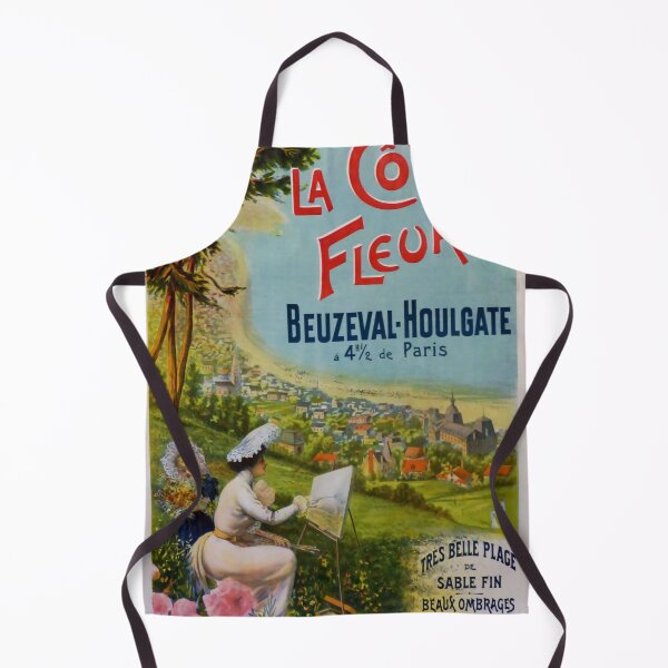 Artikelvorschau, retro classic Normandie Cote Fleurique poster entworfen und verkauft von CorasPosters.