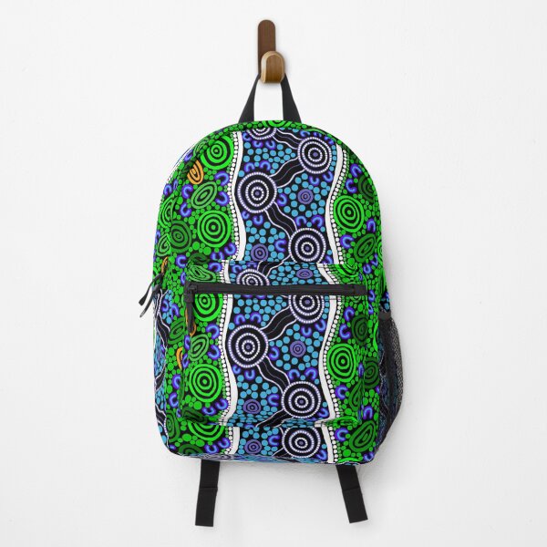 Item preview, Authentic Aboriginal Art - Journey along the River Bank or Bagaay Gali (River Water) designed and sold by HogarthArts.