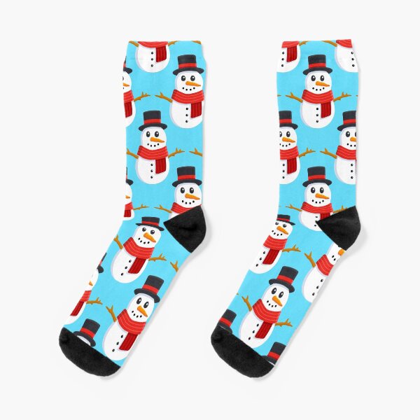 Snowmen Blue Socks