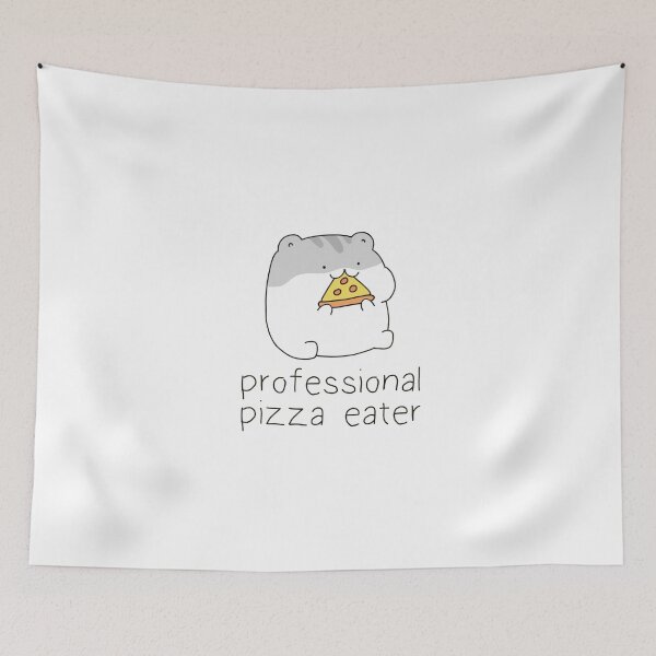 Item preview, Professional Pizza Eater Cute Hamster designed and sold by mousepotatoes.