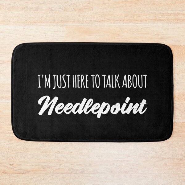 Item preview, Funny Here To Talk Needlepoint Stitching Embroidery Tapestry designed and sold by Creekman Designs.