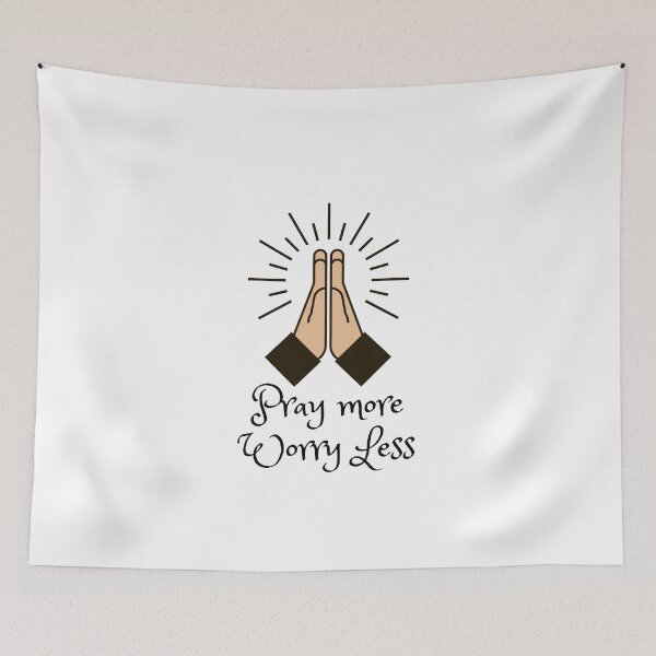 Item preview, Fold Your Hands and Pray More Worry Less (Angels) designed and sold by OneCherubim.