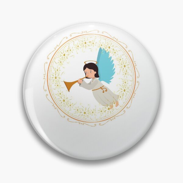 Item preview, Cute Angel Blowing Trumpet Angelic Wings (Angels) designed and sold by OneCherubim.
