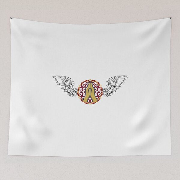 Item preview, Praying Hands Folded Hands Angelic Wings (Angels) designed and sold by OneCherubim.