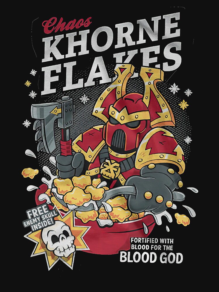 Chaos khorne flakes Fortified with blood for the blood god by UnderwoodClayto