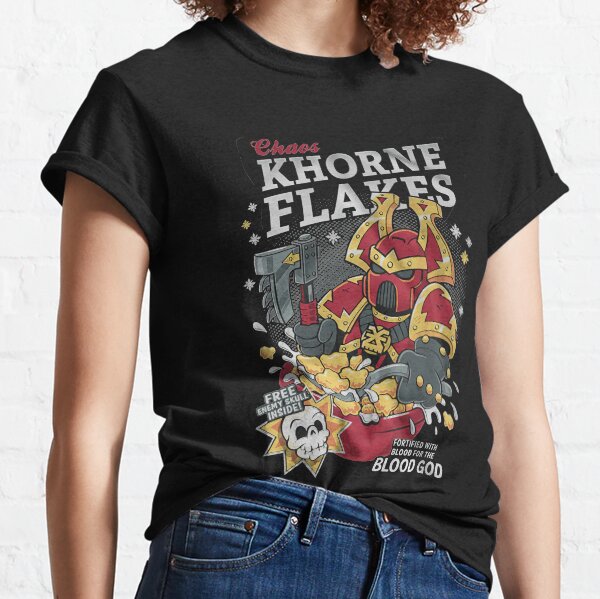 Chaos khorne flakes Fortified with blood for the blood god Classic T-Shirt