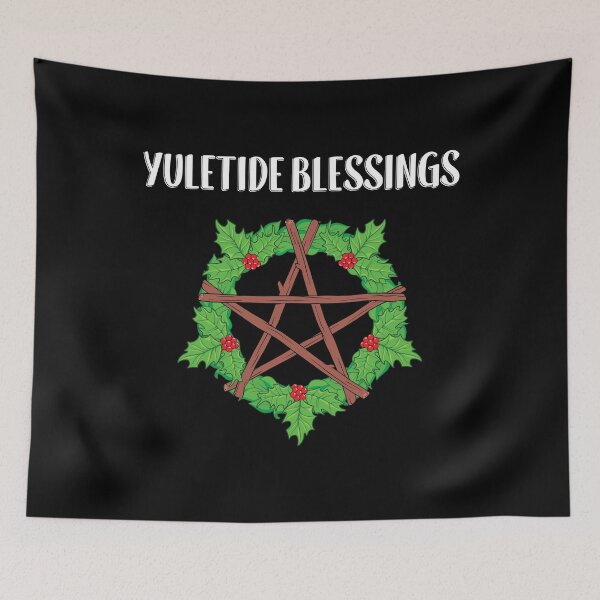 Item preview, Yuletide Blessings Pentagram Wreath Winter Solstice design designed and sold by jakehughes2015.