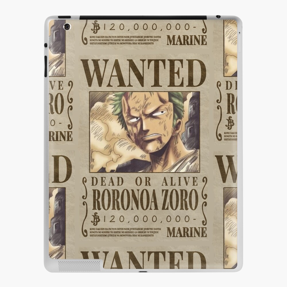 One Piece Zoro 2nd Wanted Poster Ipad Case Skin By Mrbeast0 Redbubble