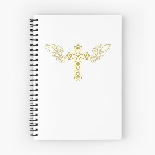 Item preview, Golden Christian Cross Angelic Wings (Angels) designed and sold by OneCherubim.
