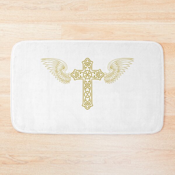 Item preview, Golden Christian Cross Angelic Wings (Angels) designed and sold by OneCherubim.