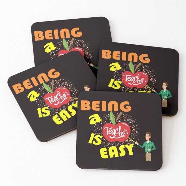 Item preview, being a teacher is easy typo designed and sold by Urbo Panda.