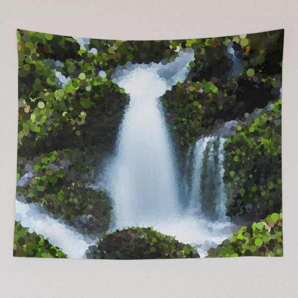 Item preview, Mossy Mountain Waterfall designed and sold by MathenaArt.
