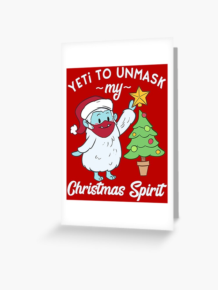 Cute Yeti In Santas Hat With Christmas Tree Stock Illustration