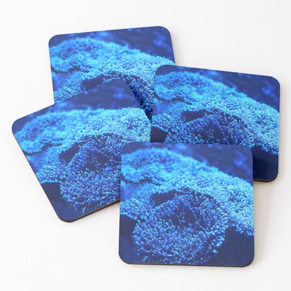 Item preview, Blue coral macro close up  designed and sold by hendrikspix.
