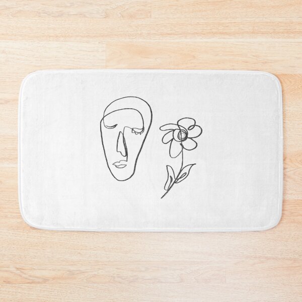 Item preview, simplistic one line face/flower designed and sold by christinezang01.