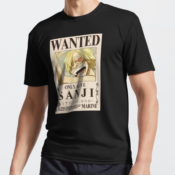 Sanji Wanted Poster Only Alive Active T Shirt By Mangapanels Redbubble