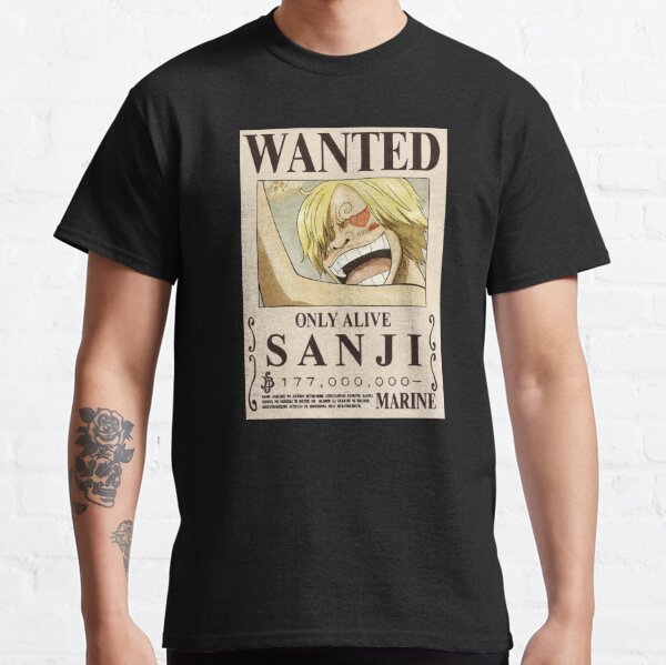 Sanji Wanted Poster Only Alive T Shirt By Mangapanels Redbubble