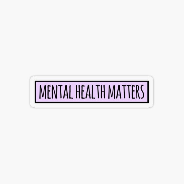 Item preview, mental health matters purple handwriting decal for laptops and cars designed and sold by QuoteSpirations.
