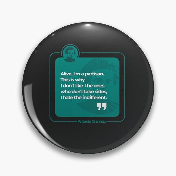 Item preview, Antonio Gramsci quote poster(teal) designed and sold by CMYKStudio.