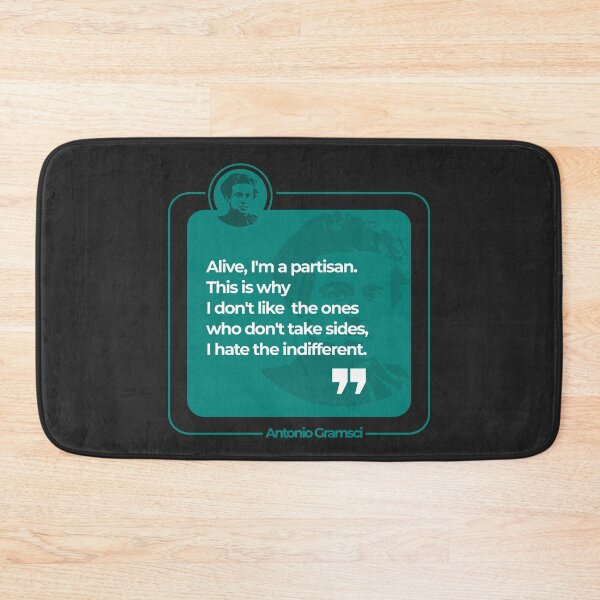 Item preview, Antonio Gramsci quote poster(teal) designed and sold by CMYKStudio.