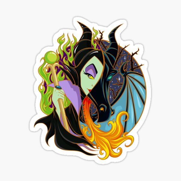 Gemini Maleficent Dragon Sticker Sticker
