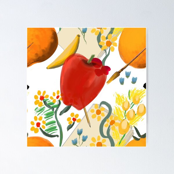 Item preview, fruit, flowers, and painting designed and sold by LBehrendtDesign.