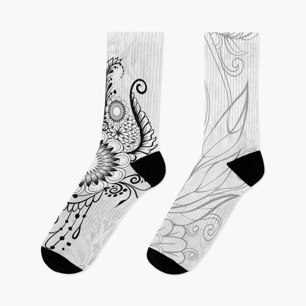 Item preview, Floral design in black and white, doodle designed and sold by nicky2342.