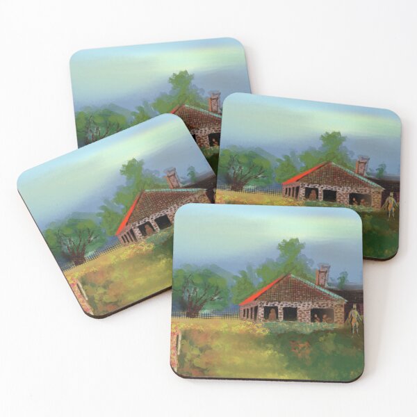 Item preview, moody landscape with building designed and sold by LBehrendtDesign.