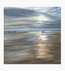 Dog Walkers on a Winter's Morning, Seaburn Photographic Print