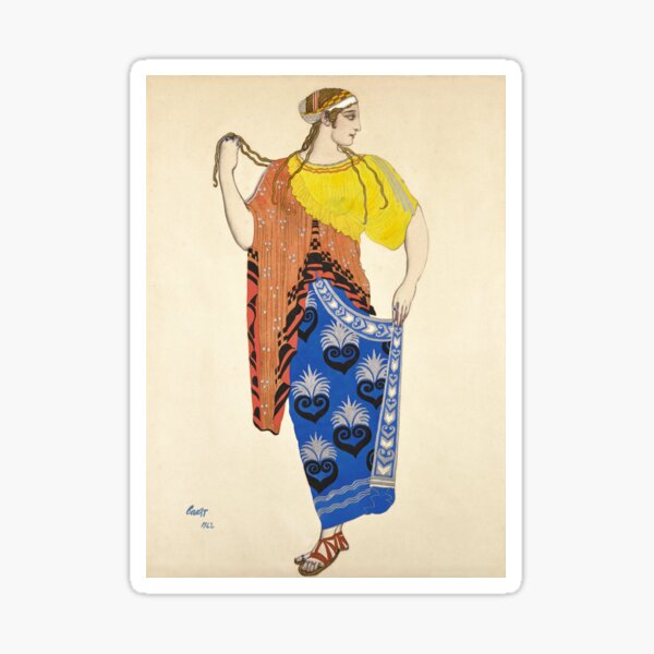 Ancient Greek Costume Painting Sticker
