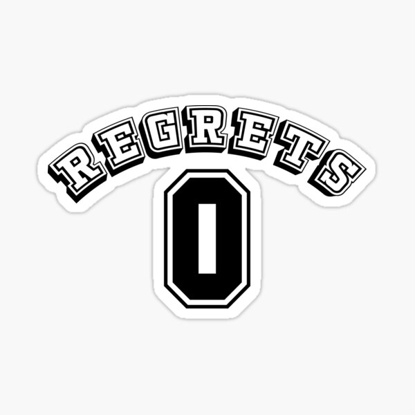 Item preview, Zero Regrets Sports Jersey Style. Never have any regrets. Live it like you stole it! designed and sold by JasKei-Designs.