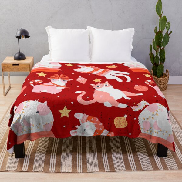 Item preview, Christmas Is Here! Santa Cat Pattern designed and sold by mdnrsakib.