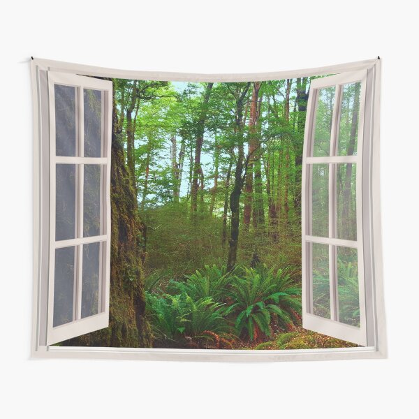 Item preview, Window to Enchanted Forest Ferns designed and sold by SpiritVoiceSwag.